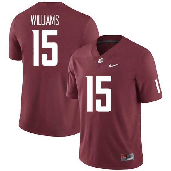 Washington State Cougars #15 Kedron Williams College Football Jerseys Sale-Crimson